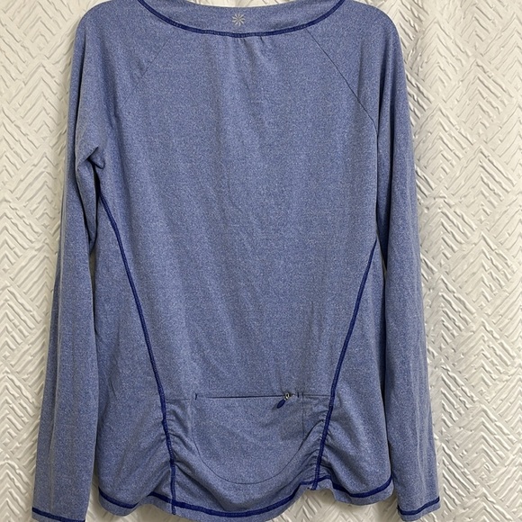 Athleta Quarter Zip Ruched Athletic Top Size Medium - Picture 2 of 4